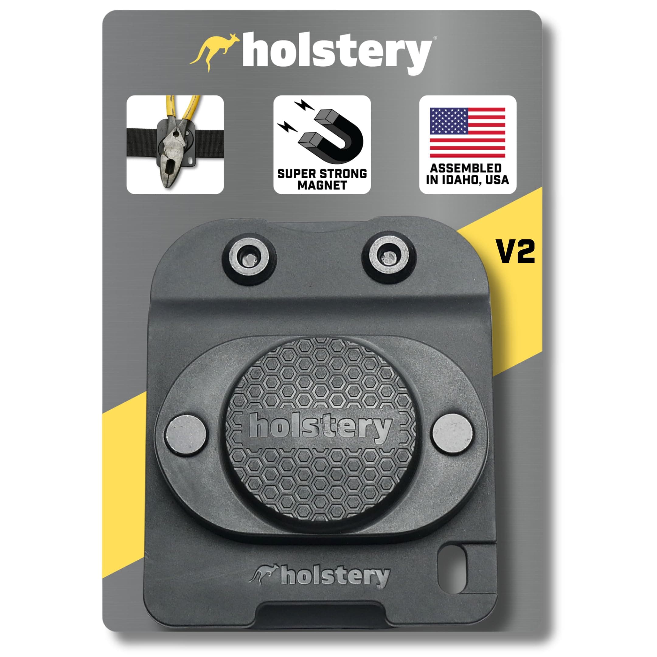 MagMaster | Magnetic Tool Holder - Strong Clip-On Belt Magnet Holster for Screws, Nails, Hammer, Sockets, Pliers, Screw Driver, Trowel, Drill Bit, Wrench, or Any Magnetic Tools and Hardware