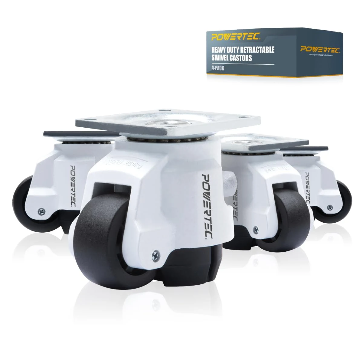 POWERTEC 17300 2-Inch Leveling Casters, Set of Four